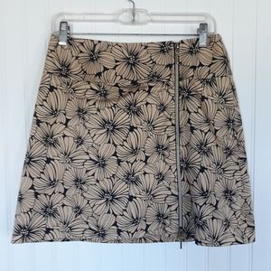 Sport Haley Floral Golf Skort Brown Black Size 4 Zipper